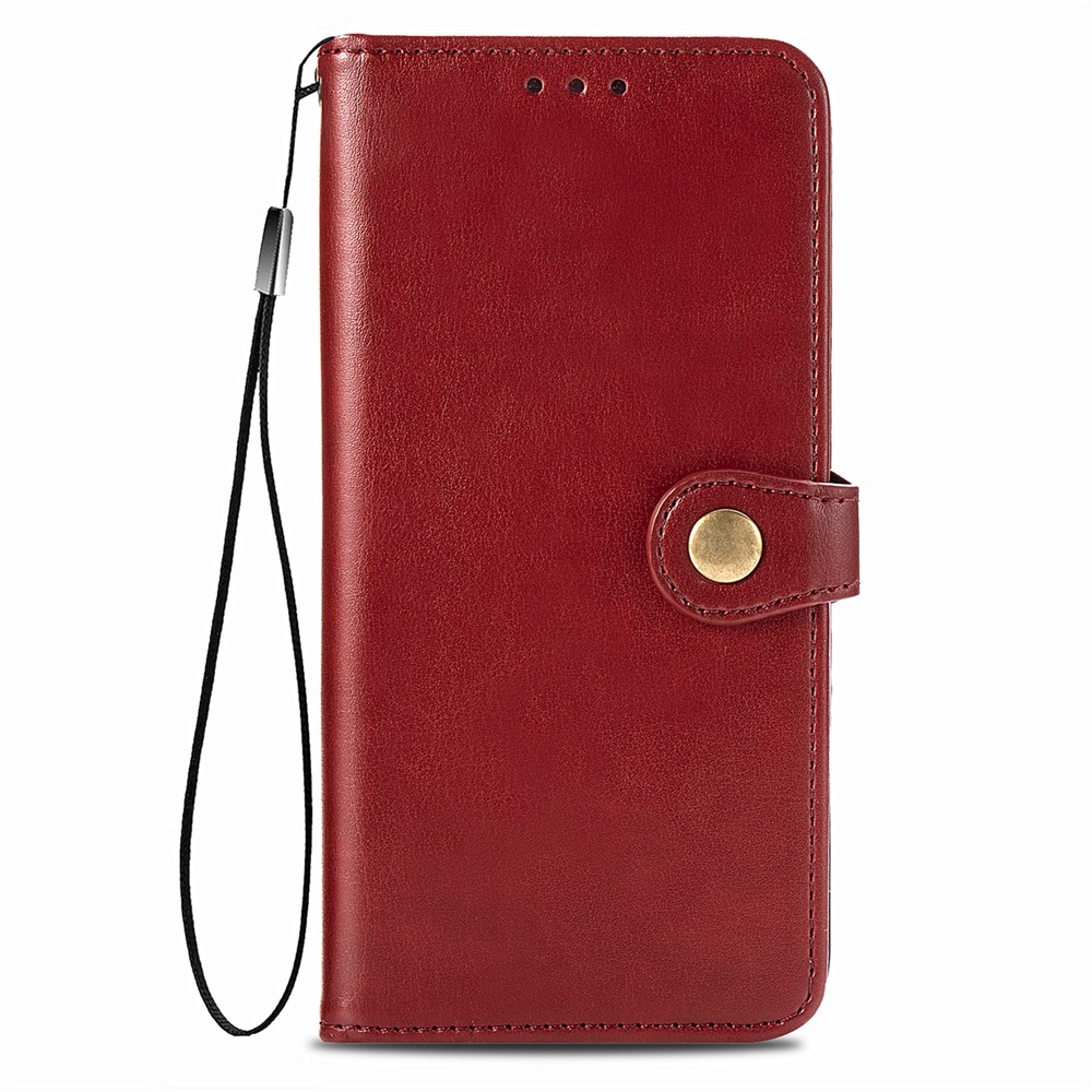 Solid Color Wallet Stand Leather Phone Shell for Huawei P smart 2021 / Huawei Y7a - Red-3