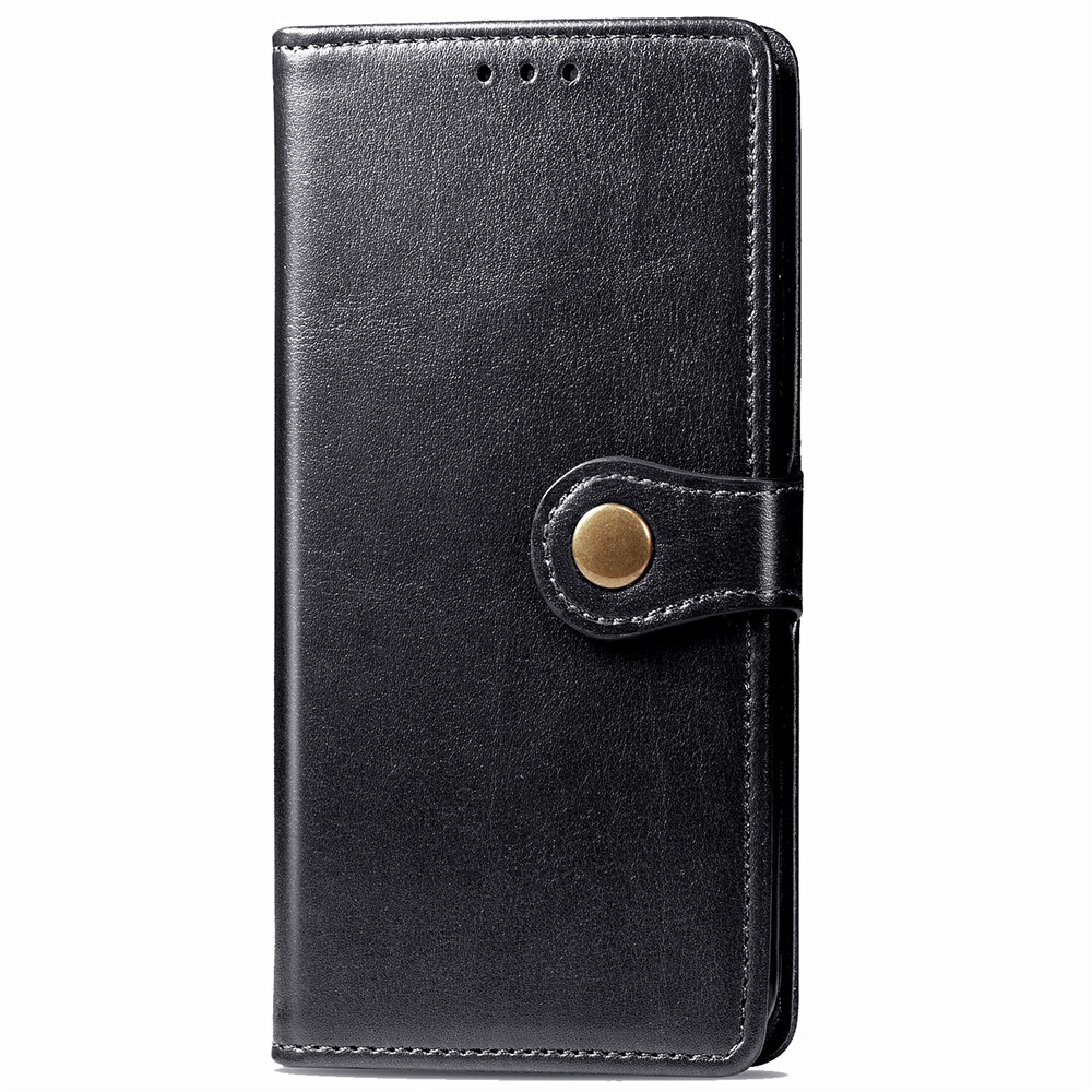 Solid Color Wallet Stand Leather Phone Shell for Huawei P smart 2021 / Huawei Y7a - Black-4