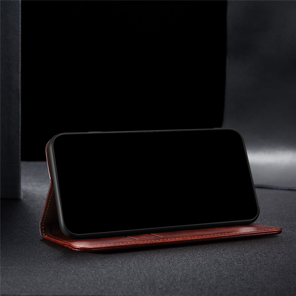 Oil Wax Surface PU Leather+TPU Wallet Stand Mobile Phone Cover for Huawei Nova 8 5G - Red-16