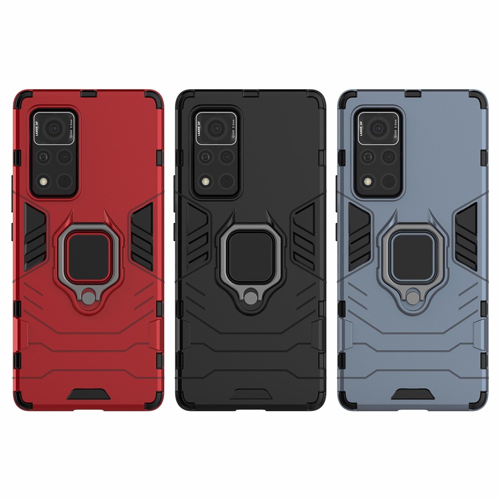 Cool Guard PC + Couverture De Téléphone Hybride TPU Avec Kickstand Pour L'honneur V40 5G - Noir-11