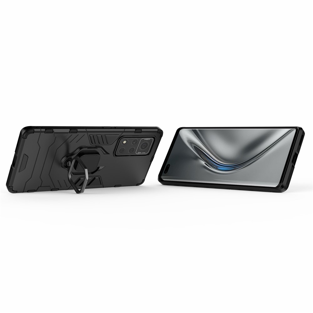 Cool Guard PC + Couverture De Téléphone Hybride TPU Avec Kickstand Pour L'honneur V40 5G - Noir-3