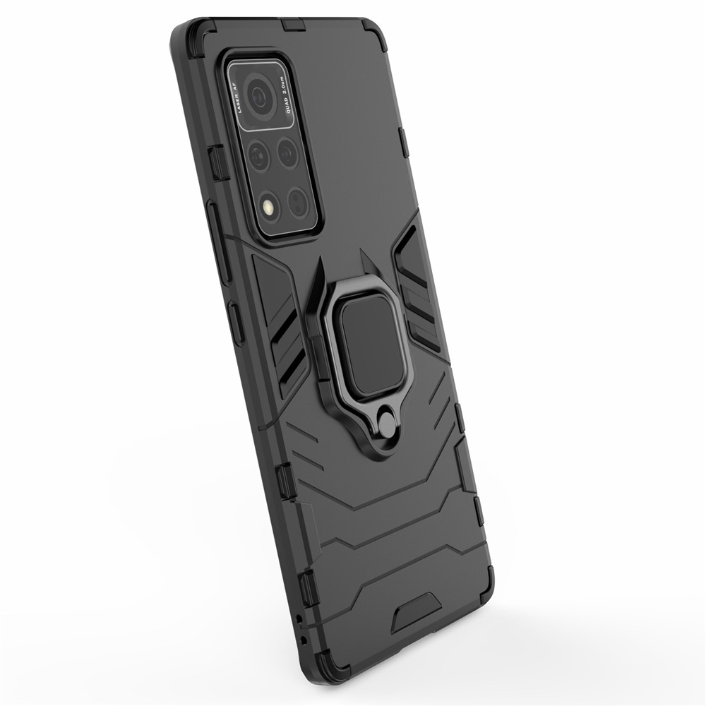 Cool Guard PC + Couverture De Téléphone Hybride TPU Avec Kickstand Pour L'honneur V40 5G - Noir-6