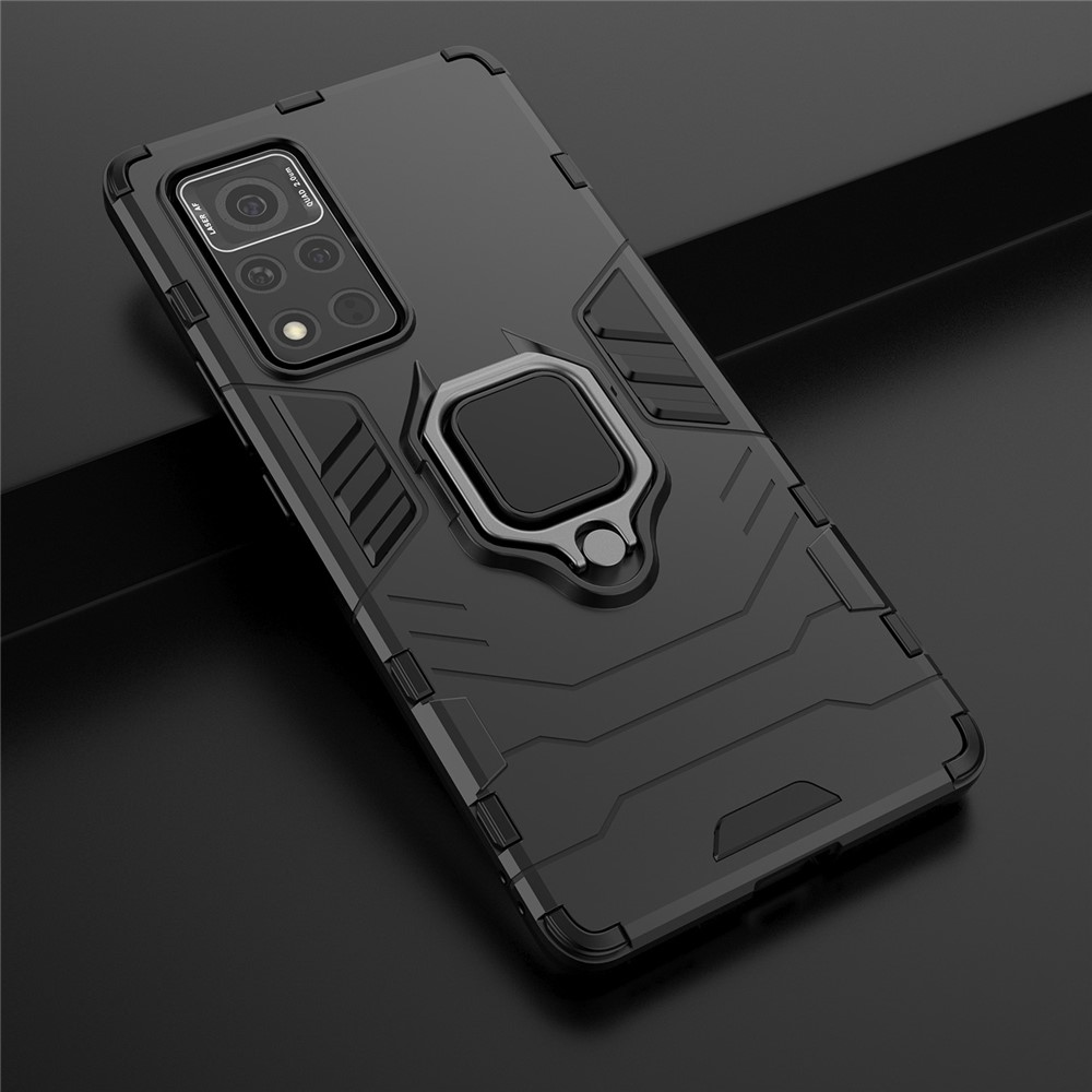 Cool Guard PC + Couverture De Téléphone Hybride TPU Avec Kickstand Pour L'honneur V40 5G - Noir-8