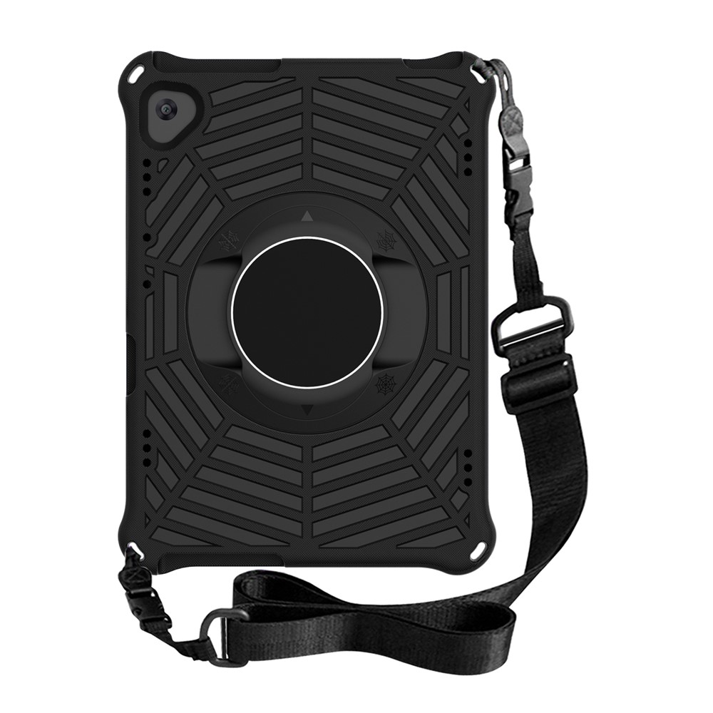 Spider Web Texture Kickstand EVA Case with Shoulder Strap for Huawei MediaPad T5 10.1 - Black-1