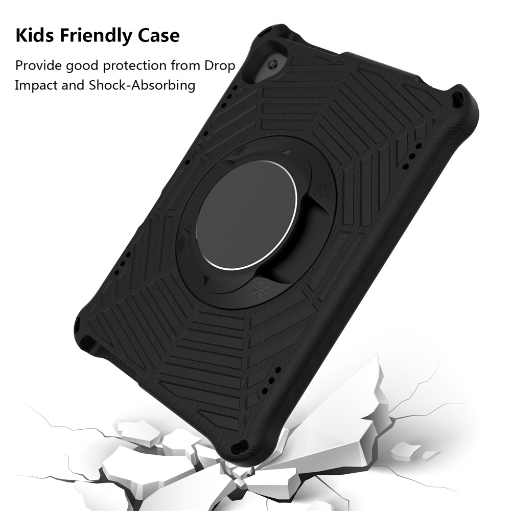Spider Web Texture Kickstand EVA Case with Shoulder Strap for Huawei MediaPad T5 10.1 - Black-2