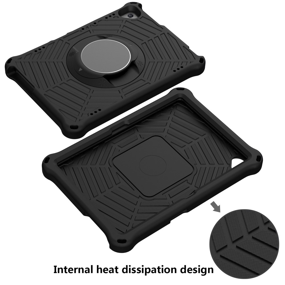 Spider Web Texture Kickstand EVA Case with Shoulder Strap for Huawei MediaPad T5 10.1 - Black-4
