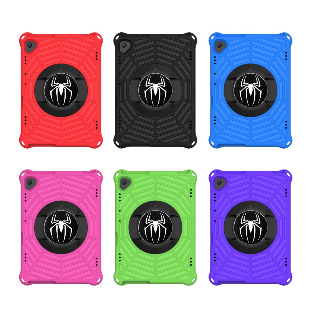 Spider Web Texture Kickstand EVA Case with Shoulder Strap for Huawei MediaPad T5 10.1 - Black-7