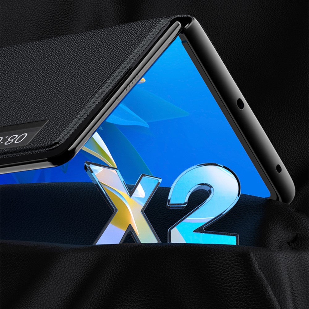 Smart View Window Leather + PC Protective Case for Huawei Mate X2 - Black-3