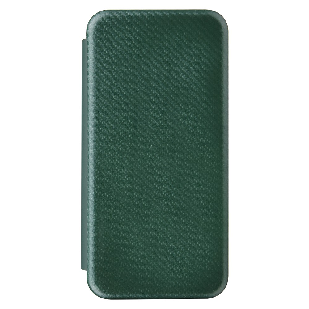 Carbon Fiber Texture Auto-absorbed Leather Phone Case Stand for Huawei Mate X2 - Green-2
