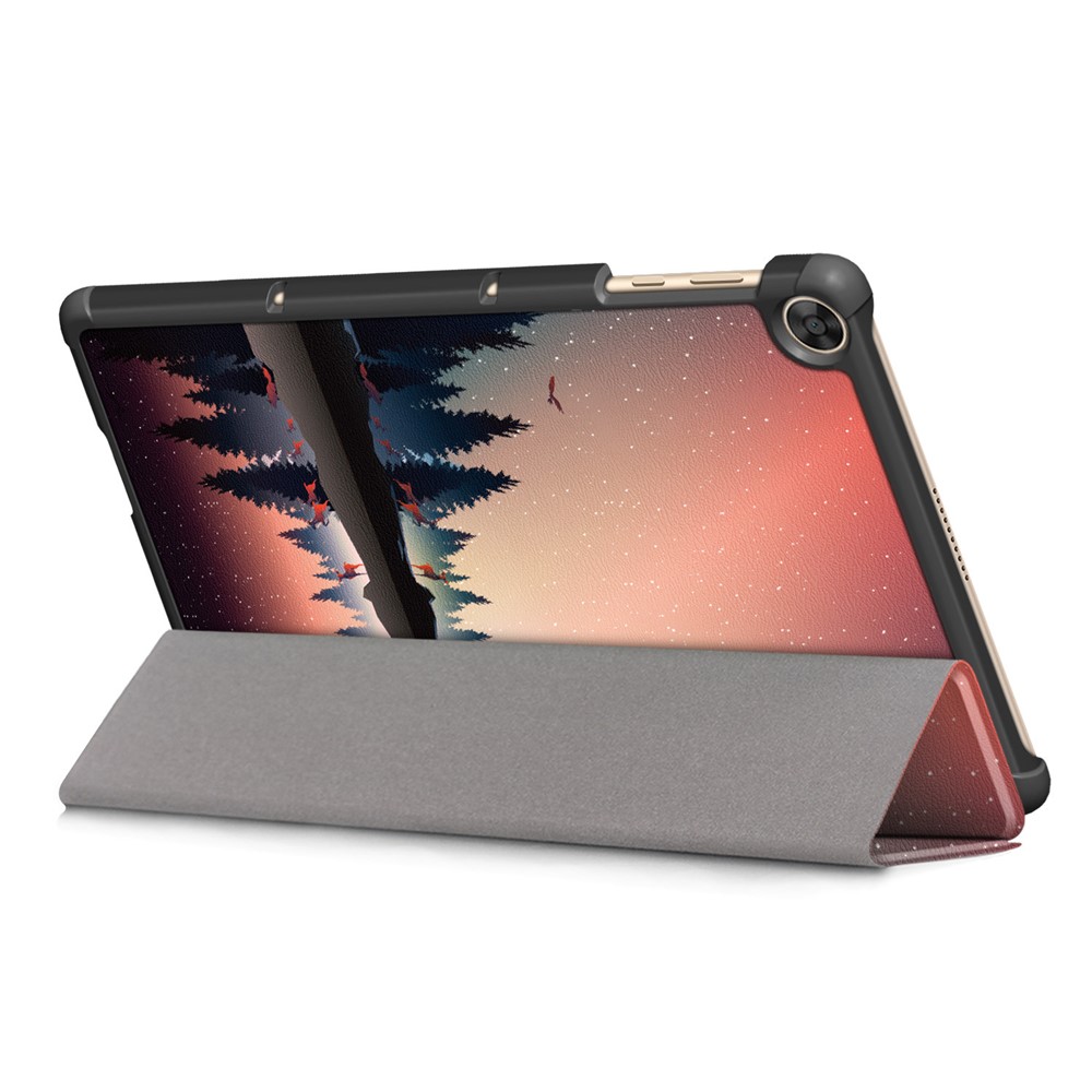 Tri-fold Stand Pattern Printing Leather Case Smart Tablet Cover for Huawei MatePad T 10S/T 10 /Enjoy Tablet 2 - Forest Scenery-7