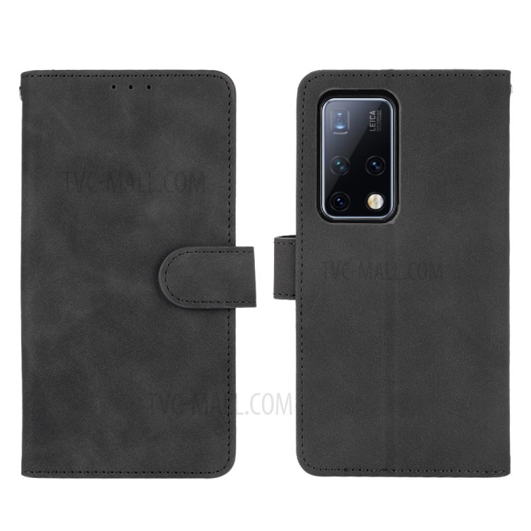 Für Huawei Mate X2 Brieftasche Ledertasche Haut-Touch-Gefühl Handy-Handy-Abdeckung Mit Stand - Schwarz-1