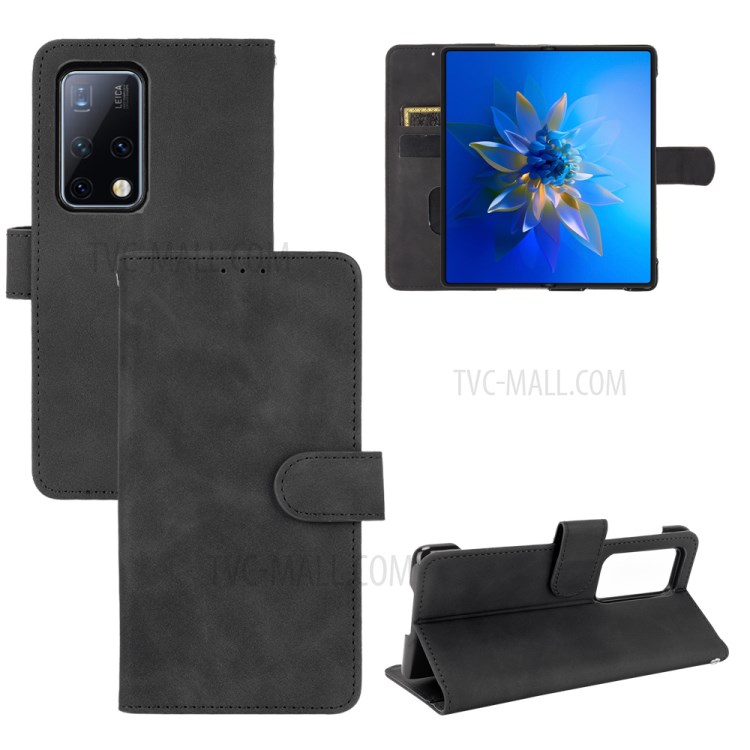 Für Huawei Mate X2 Brieftasche Ledertasche Haut-Touch-Gefühl Handy-Handy-Abdeckung Mit Stand - Schwarz-8