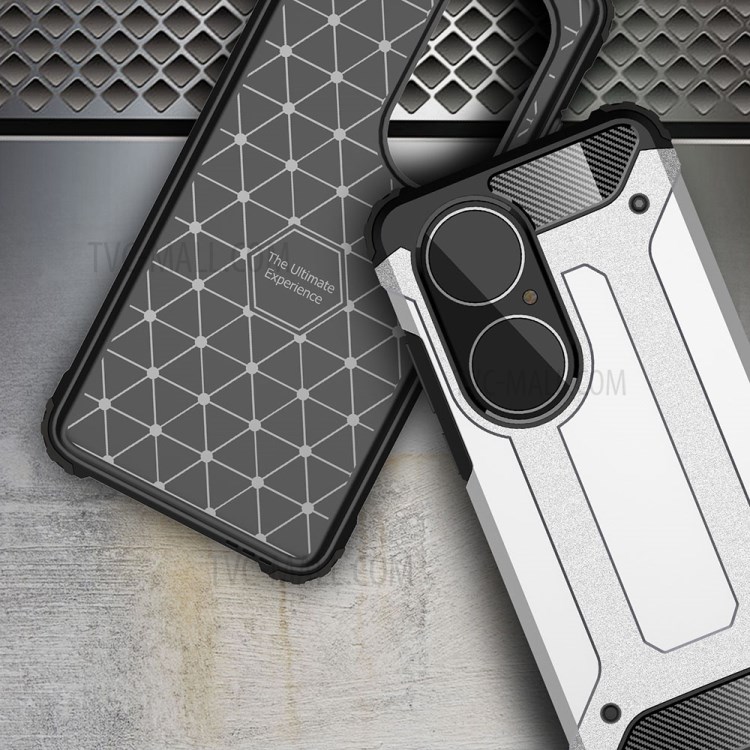 Armor Guard Plastic + TPU Hybrid Mobile Phone Case for Huawei P50 Pro - Black-5