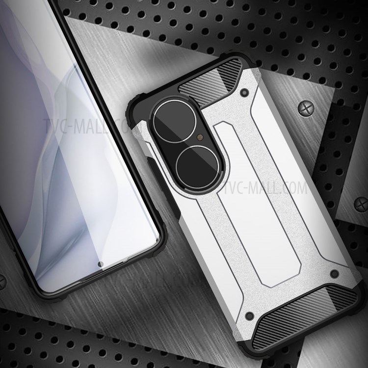 Armor Guard Plastic + TPU Hybrid Mobile Phone Case for Huawei P50 Pro - Black-7