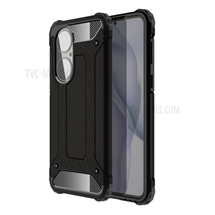 Armor Guard Plastic + TPU Combo Hybrid Protection Cover for Huawei P50 - Black-1