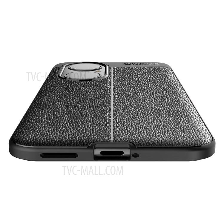 Litchi Texture TPU Phone Case for Huawei P50 Soft Protection Cover - Black-5