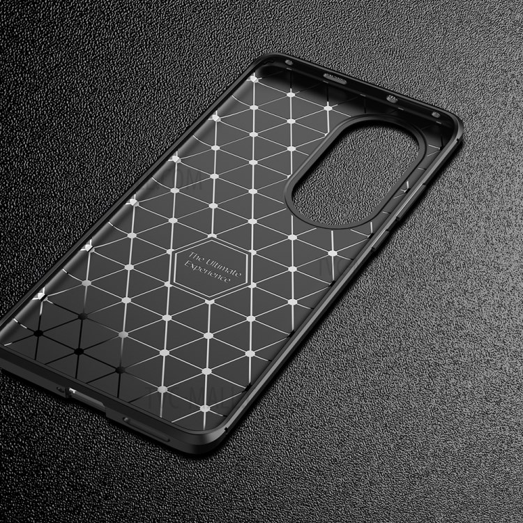 Carbon Fiber Texture Protector TPU Drop-proof Phone Case for Huawei P50 Pro - Black-5