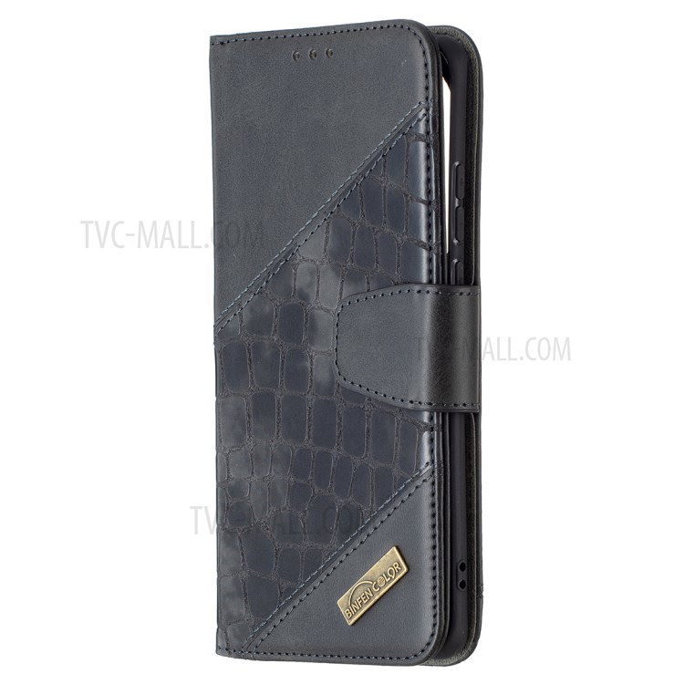 BF04 Splicing Crocodile Texture Wallet Leather Stand Case for Huawei P50 Pro - Black-2