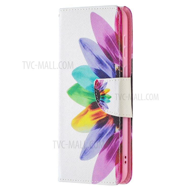 Pattern Printing Wallet Leather Phone Case for Huawei P50 - Colorful Petals-2