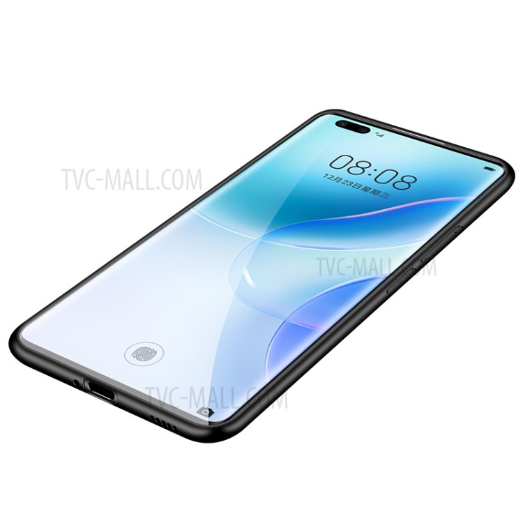 Étui De Téléphone TPU Enduit De Texture Luchi En Cuir Véritable Pour L'honneur V40 5G - Noir-3