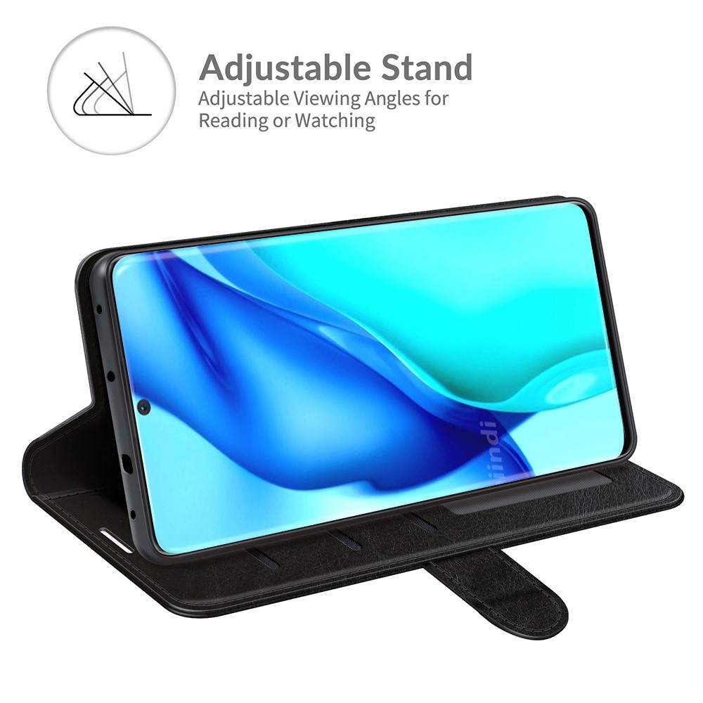 Crazy Horse PU Leather Wallet Stand Shell for Huawei P50 Pro - Black-3