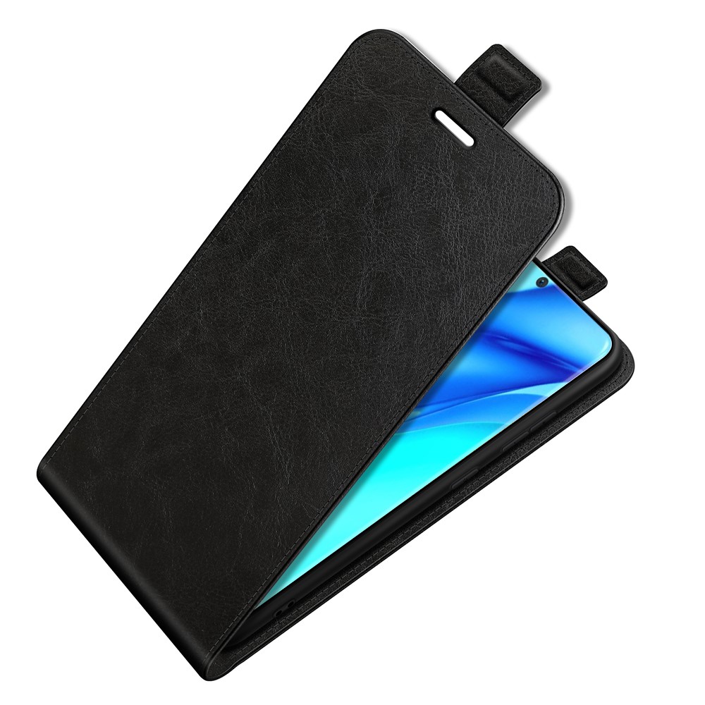 Card Holder Crazy Horse Vertical Flip Leather Protective Case for Huawei P50 Pro - Black-2