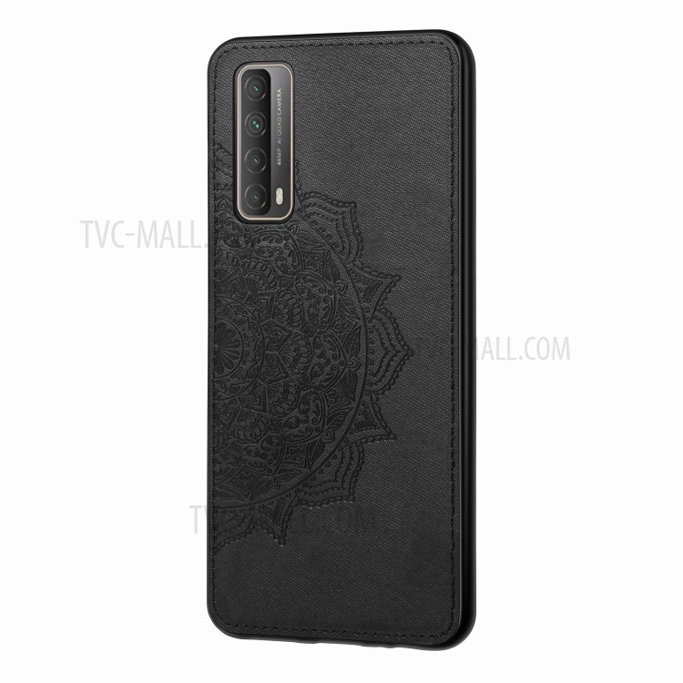 Boîte De Téléphonie PC + TPU Revêtue En Cuir De Fleur Mandala Mandala Pour Huawei P Smart 2021 / Huawei Y7a - Noir-1