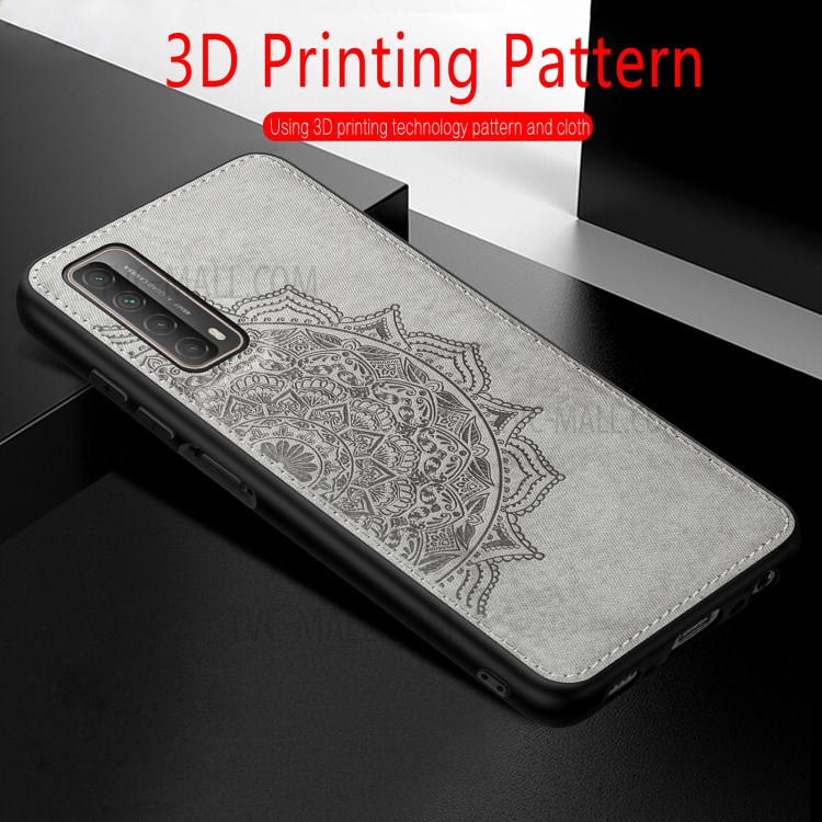 Boîte De Téléphonie PC + TPU Revêtue En Cuir De Fleur Mandala Mandala Pour Huawei P Smart 2021 / Huawei Y7a - Noir-11