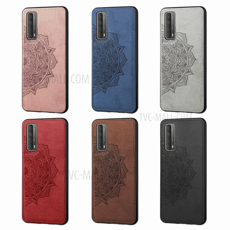 Boîte De Téléphonie PC + TPU Revêtue En Cuir De Fleur Mandala Mandala Pour Huawei P Smart 2021 / Huawei Y7a - Noir-12
