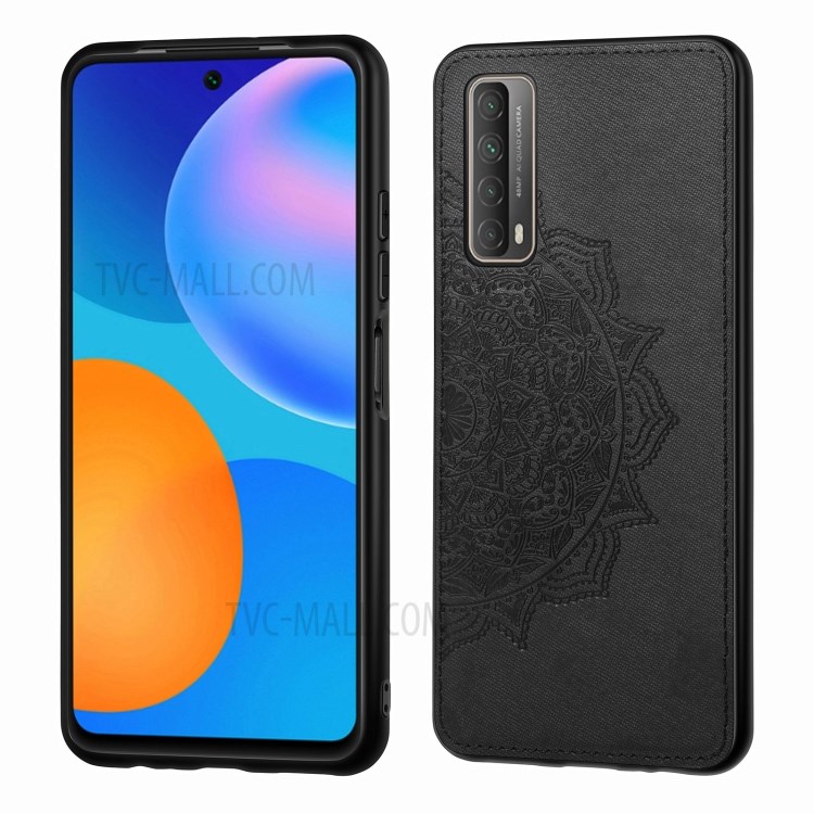 Boîte De Téléphonie PC + TPU Revêtue En Cuir De Fleur Mandala Mandala Pour Huawei P Smart 2021 / Huawei Y7a - Noir-2