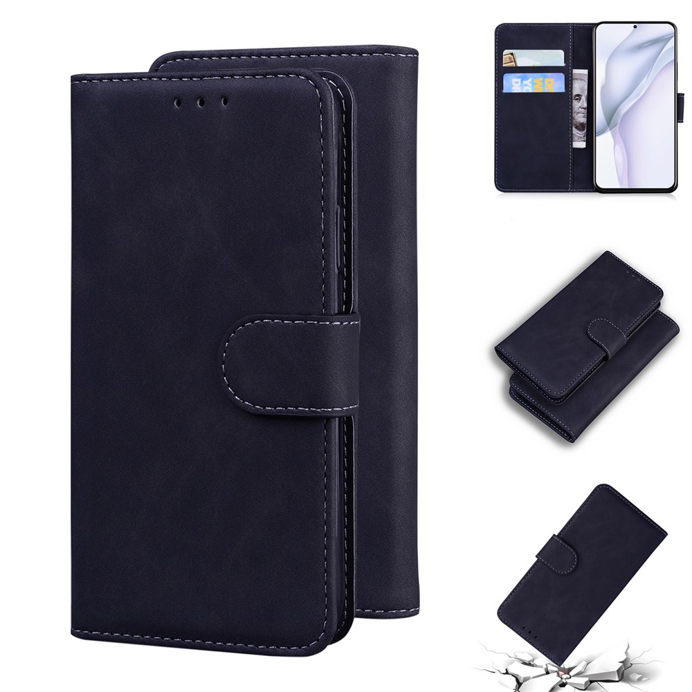 Wallet Stand Design Full Protection Folio Flip Leather Phone Case for Huawei P50 Pro - Black-9