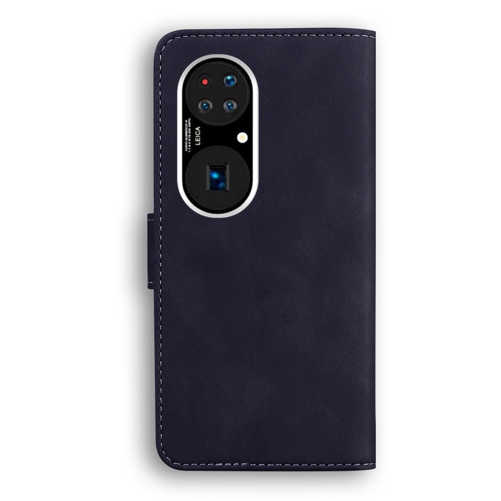 Custodia Per Telefono in Pelle Full Protection Con Supporto Per il Portafoglio Per Huawei P50 - Nero