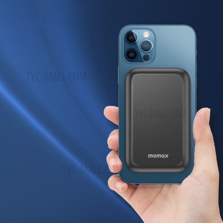 MOMAX IP97 Q.MAG Power 5000mAh Magnetic Wireless Power Bank Mobile Phone Charger for iPhone Samsung - Dark Grey-5