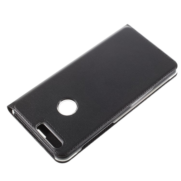 Flip Leather Case with View Window for Huawei Honor 8 - Black-5
