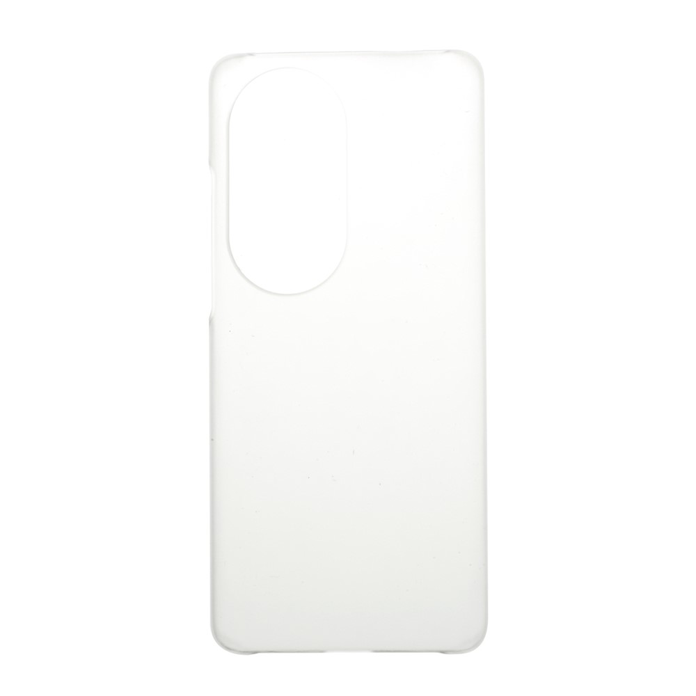 Rubberized Coating Skin PC Hard Shell Case for Huawei P50 Pro Mobile Phone Cover - Transparent-1
