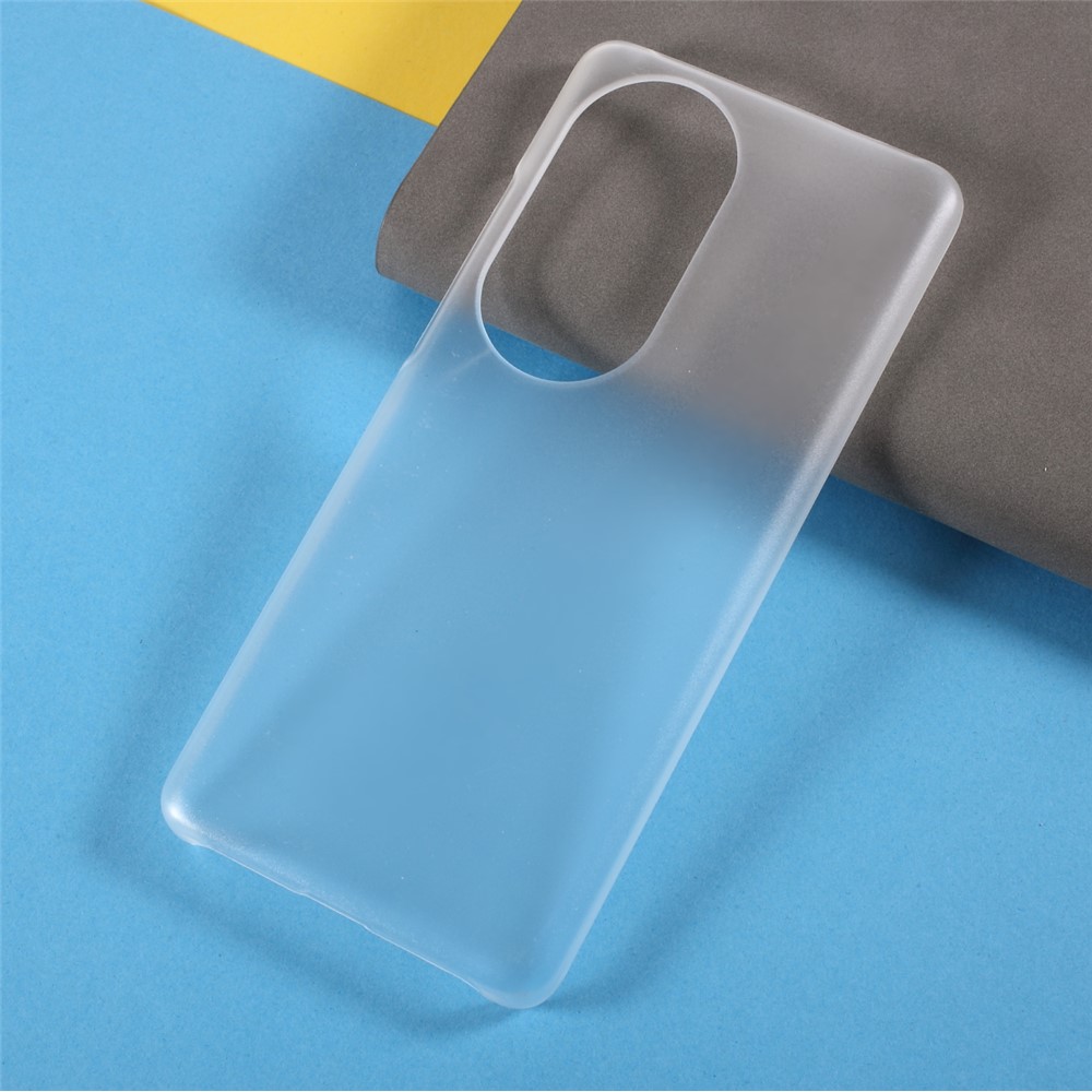 Rubberized Coating Skin PC Hard Shell Case for Huawei P50 Pro Mobile Phone Cover - Transparent-2
