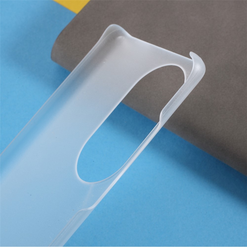 Rubberized Coating Skin PC Hard Shell Case for Huawei P50 Pro Mobile Phone Cover - Transparent-6