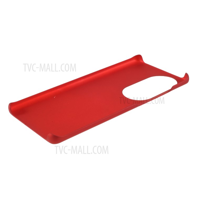 Rubberized Coating Skin PC Hard Shell Case for Huawei P50 Pro Mobile Phone Cover - Red-5