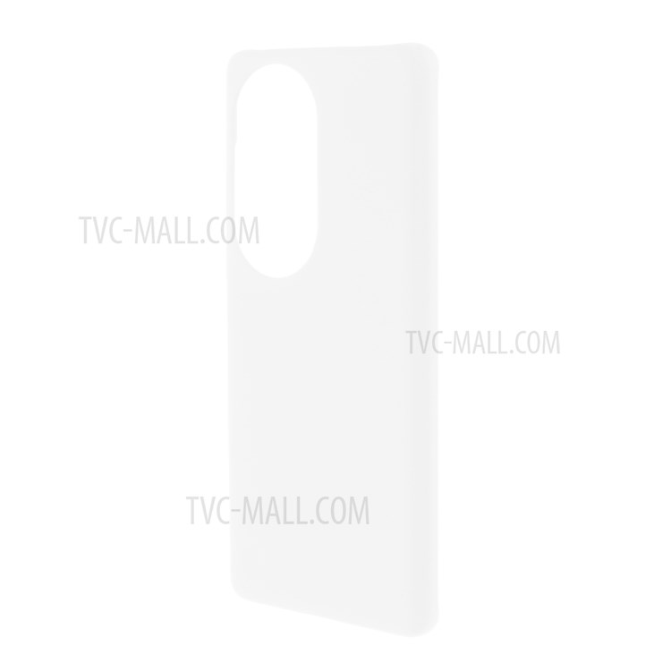 Rubberized Coating Skin PC Hard Shell Case for Huawei P50 Pro Mobile Phone Cover - White-2