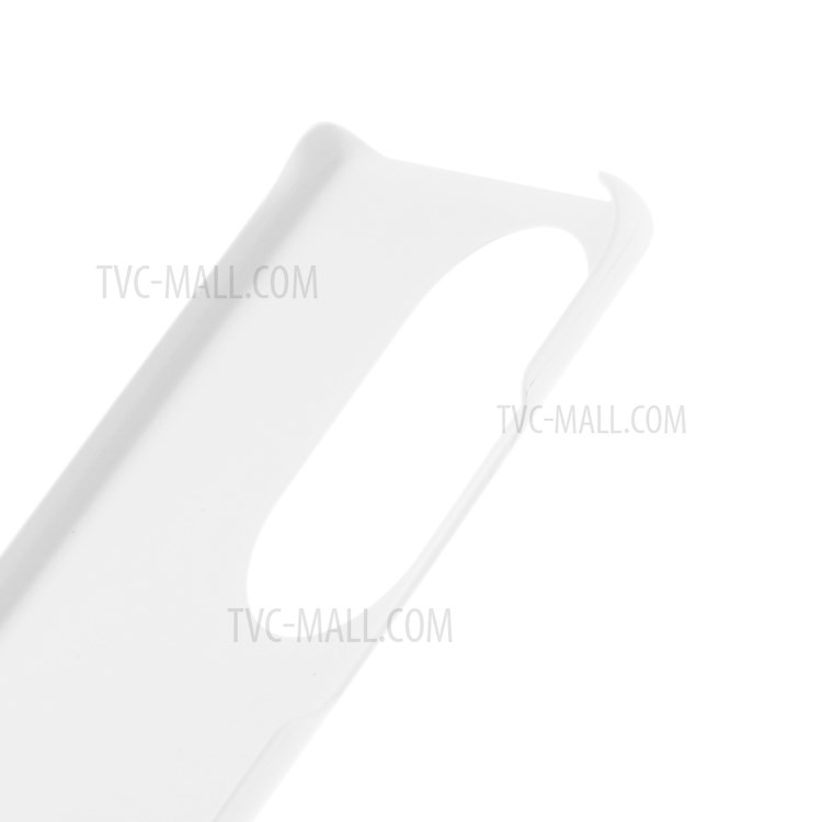 Rubberized Coating Skin PC Hard Shell Case for Huawei P50 Pro Mobile Phone Cover - White-6