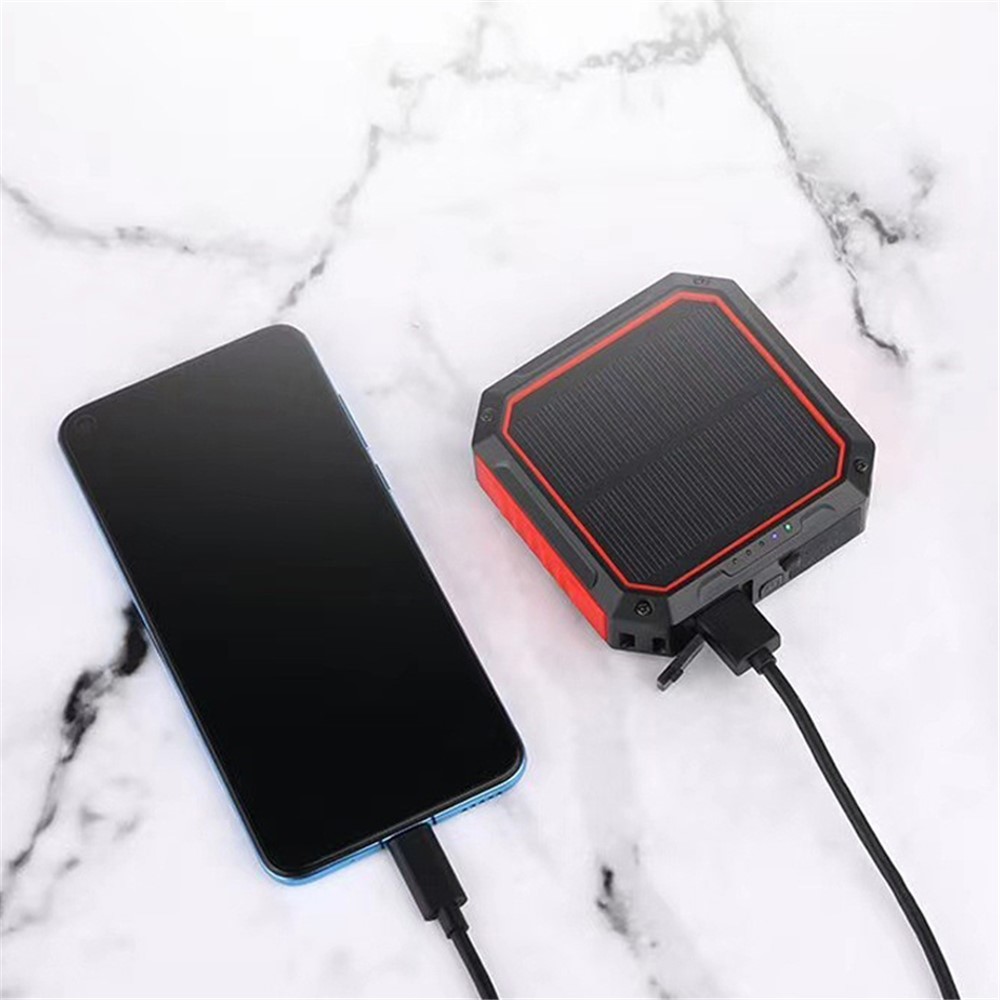 10000mAh Tragbare Solar Power Bank Telefon Ladegerät Externe Batterieleistung Mit LED -licht-8