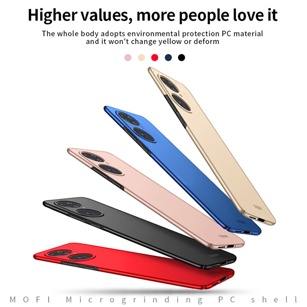 MOFI Shield Slim Frosted Hard Plastic Shell for Huawei P50 Pro - Black-3