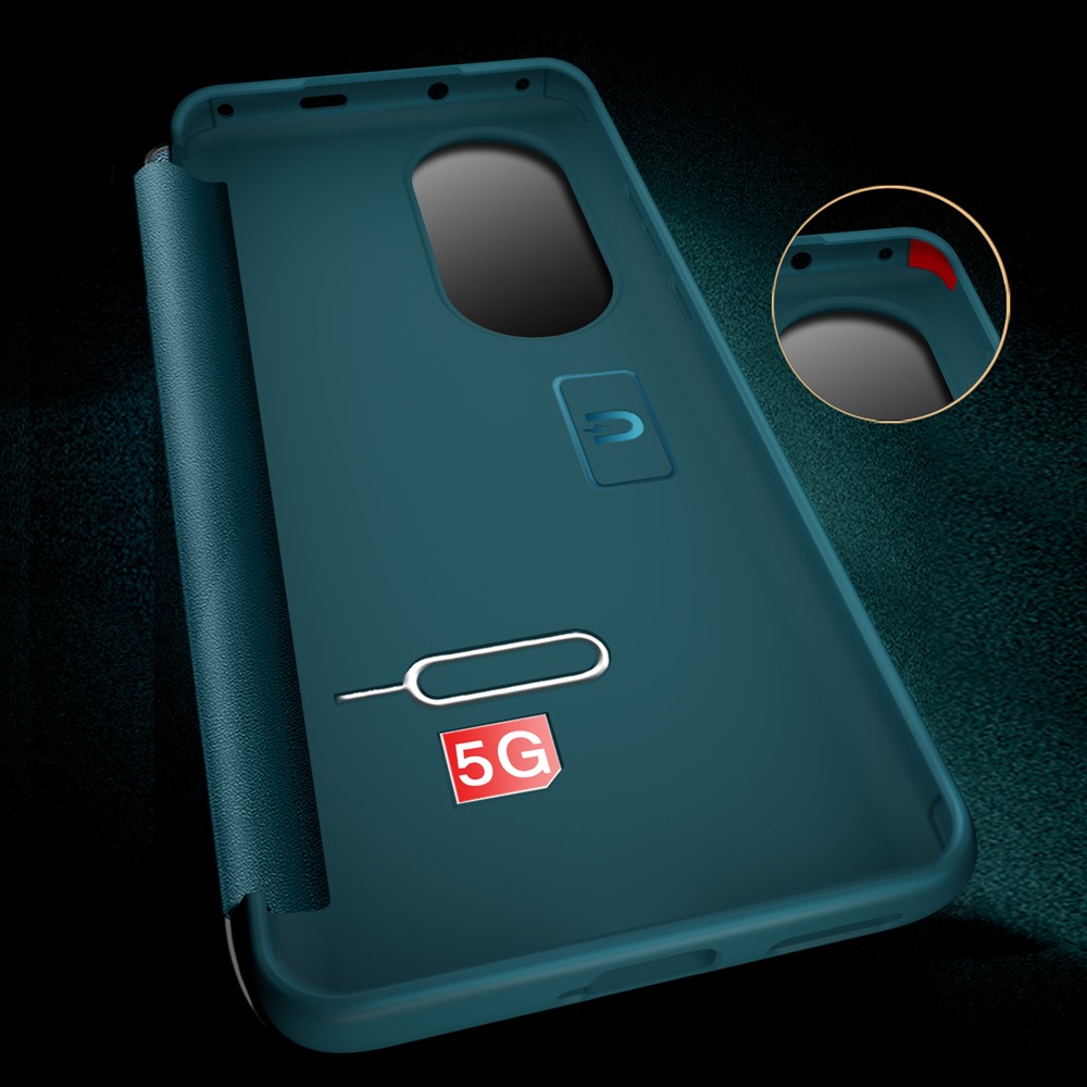 Auto Wake & Sleep Leather Case Drop-Resistant Flip Cover for Huawei P50 Pro - Green-7