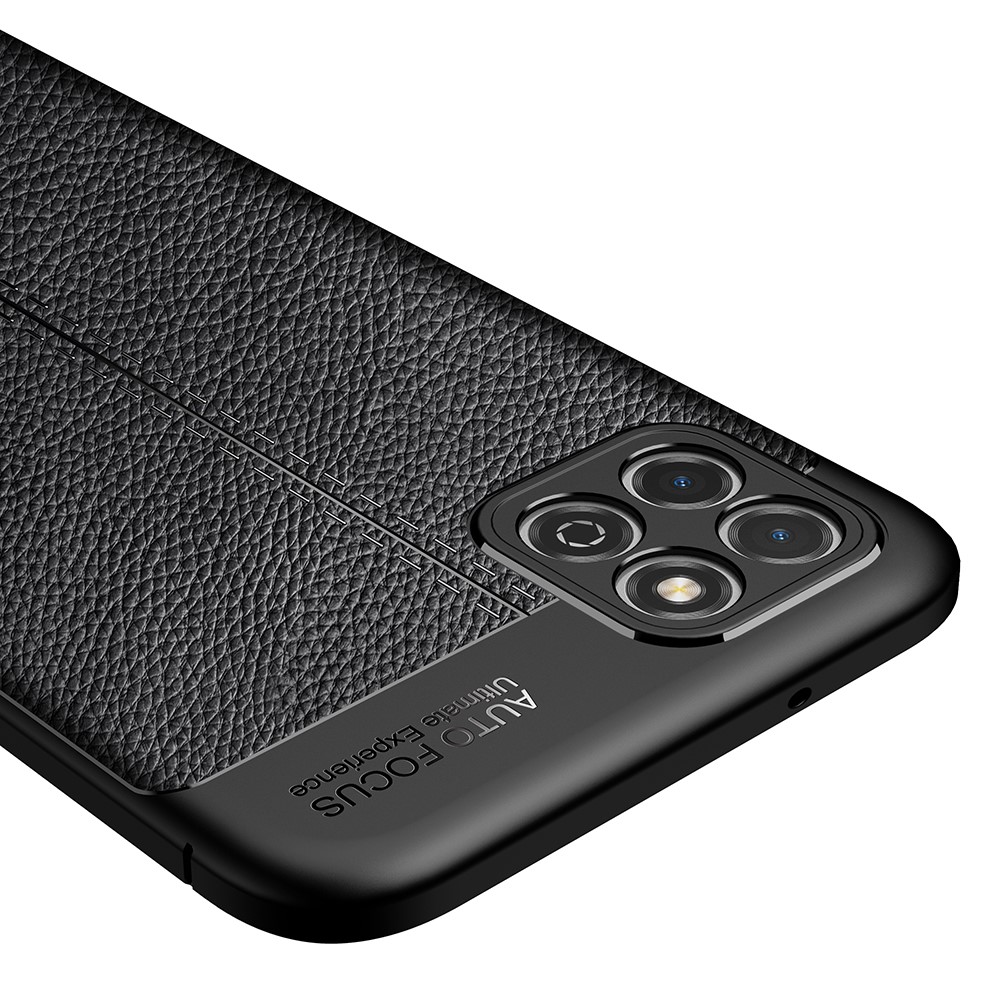 Flexible TPU Litchi Texture Cell Phone Back Case Cover for Honor Play 20 - Black-5