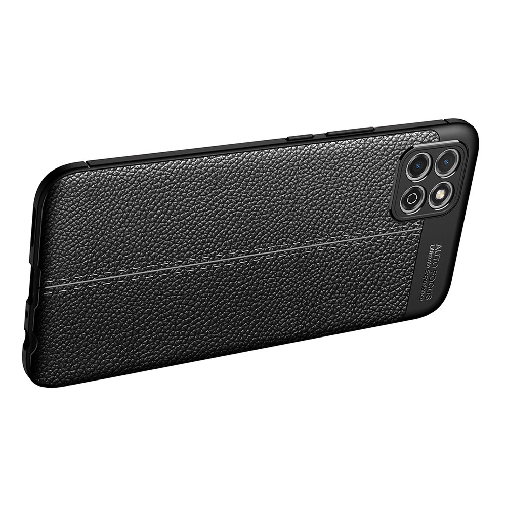 Flexible TPU Litchi Texture Cell Phone Back Case Cover for Honor Play 20 - Black-8