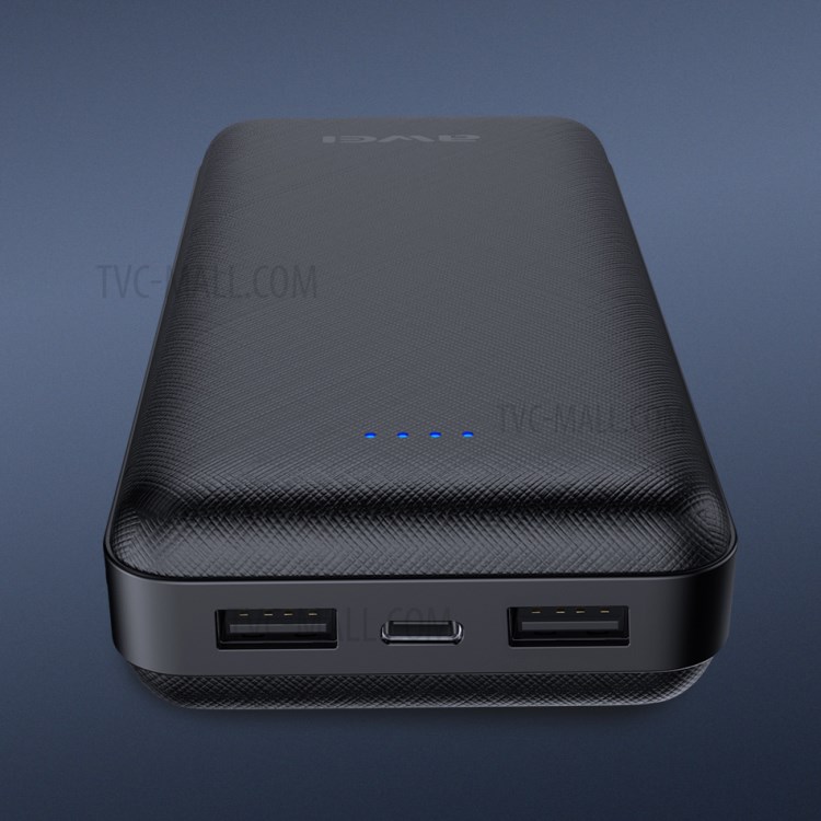 AWEI P47K 20000mAh Portable USB Type-C PD 22.5W Phone Fast Charging Power Bank - Black-3