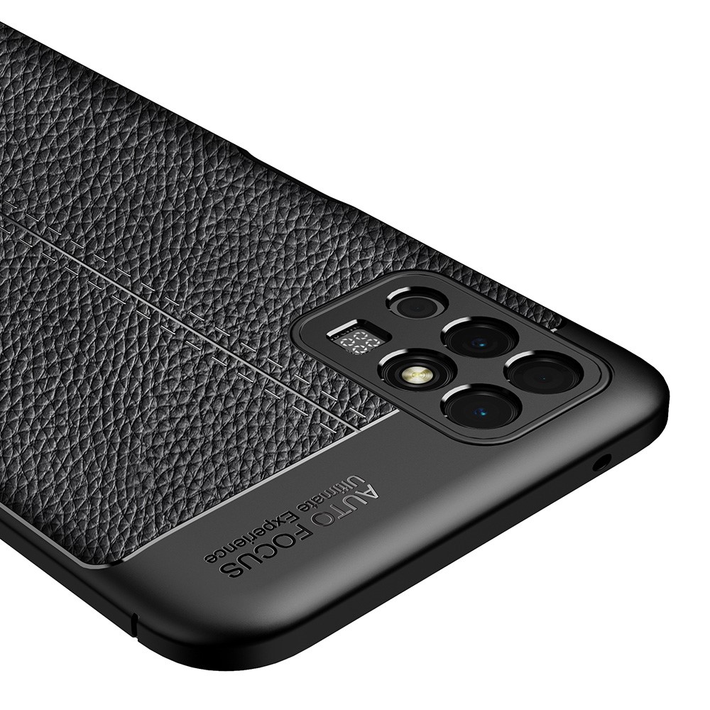 Litchi Texture Flexible TPU Cell Phone Back Case Cover for Honor Play 5T Youth - Black-7