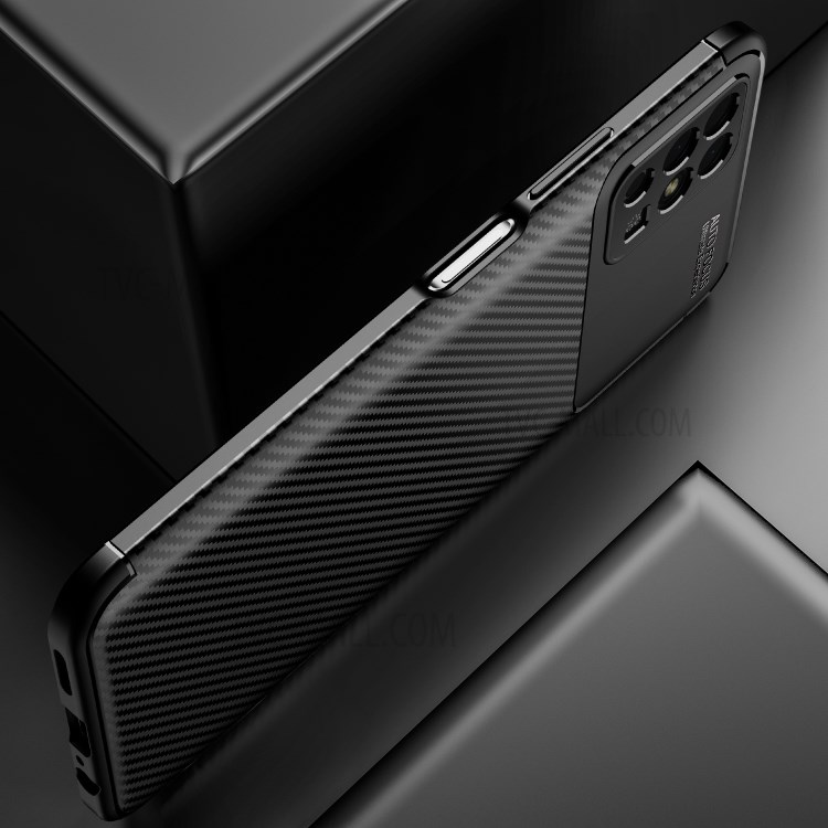 Carbon Fiber Texture Shockproof TPU Phone Protector Cover Case for Honor Play 5T Youth - Black-5