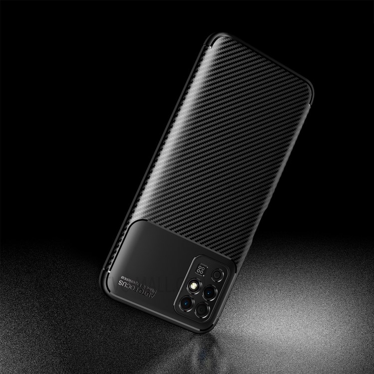 Carbon Fiber Texture Shockproof TPU Phone Protector Cover Case for Honor Play 5T Youth - Black-6