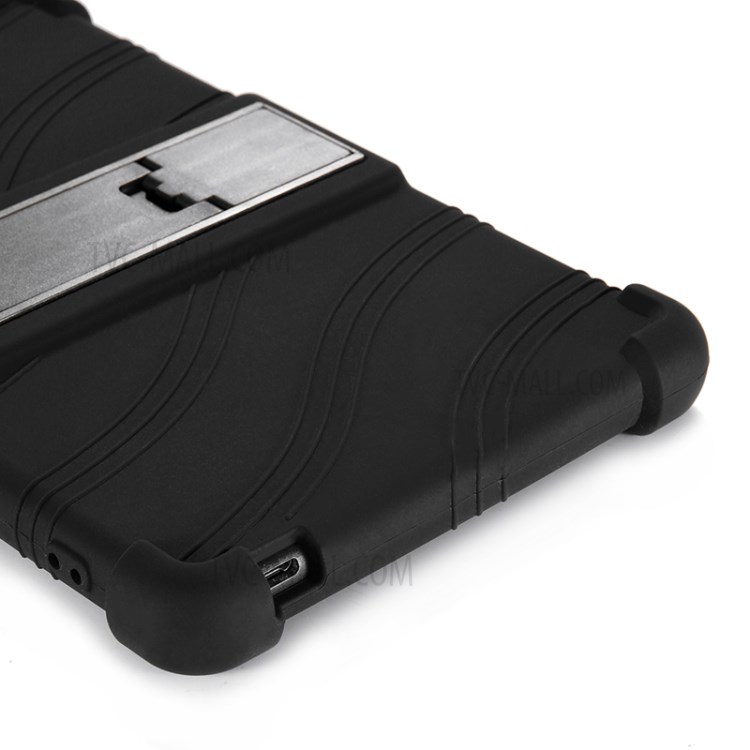 Silicone Tablet Shell Cover with Supporting Kickstand for Huawei MatePad T8 - Black-6